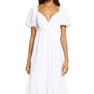 Fraiche by j white balloon sleeve dress  NWT
